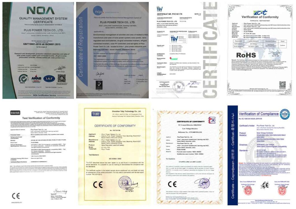 Plus Power Certificates