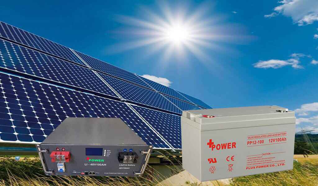 solar panels and batteries