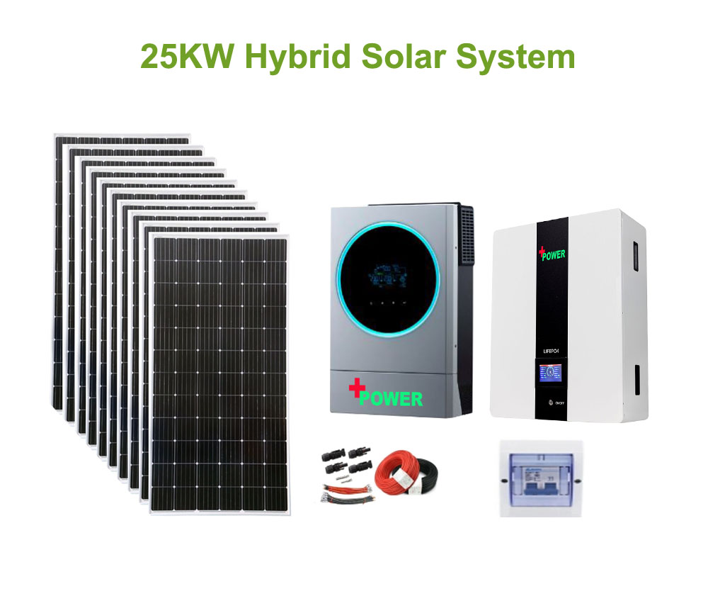 25KW hybrid solar system